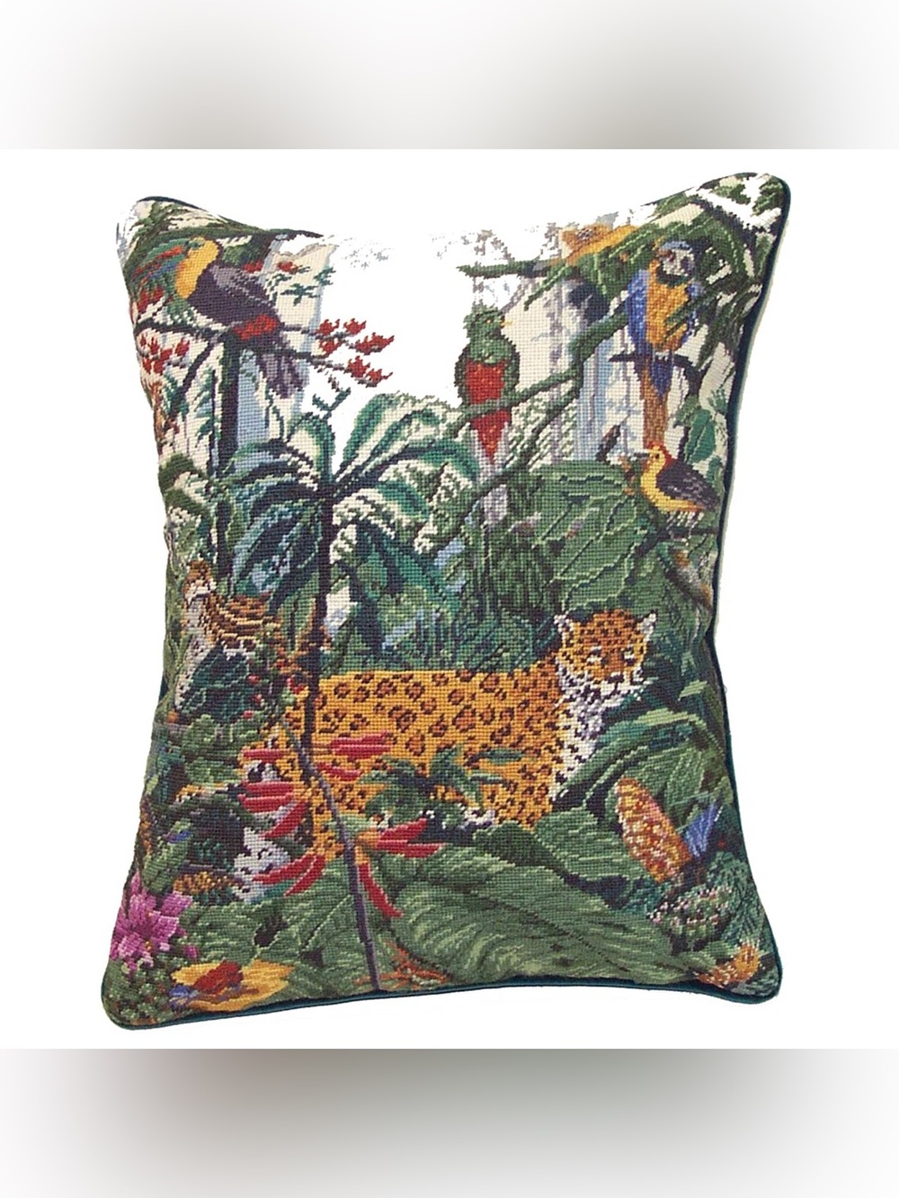 C&F Home Jungle Petit Needlepoint Throw Pillow Cover - Picture 7 of 7